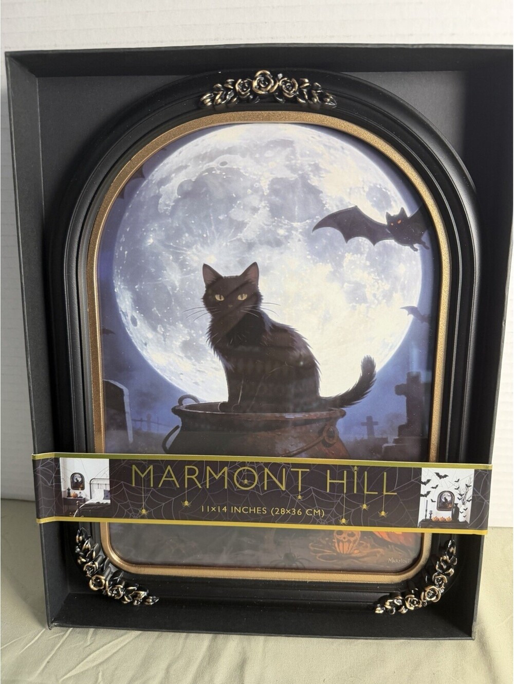 Marmont Hill TikTok Viral Cat Framed Halloween Wall Decor
